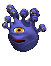 Blue alien with lots of eyes