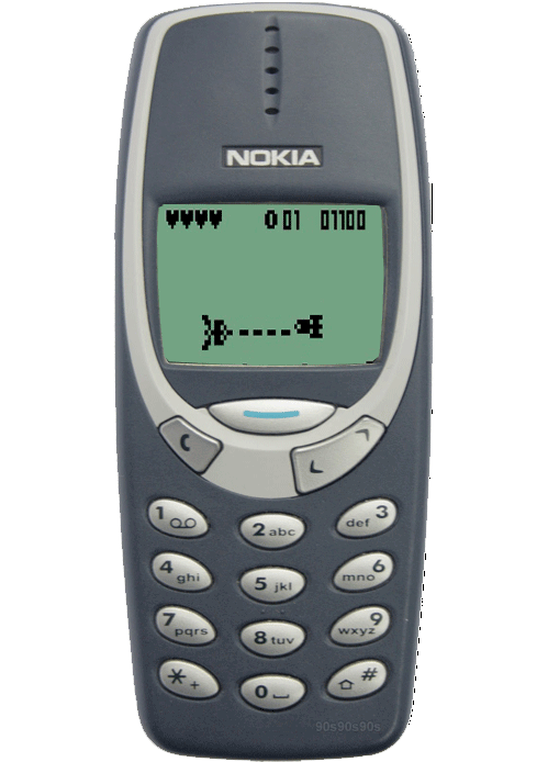 Animated grey Nokia 3310