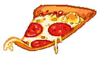 Floating slice of pizza